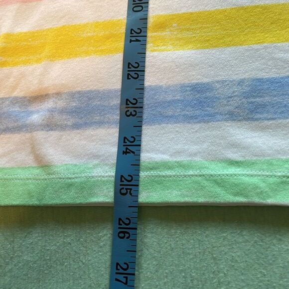 Kim Rogers perfectly Soft pastel color striped XXL 100% Cotton Tee Shirt NWOT - Picture 8 of 10